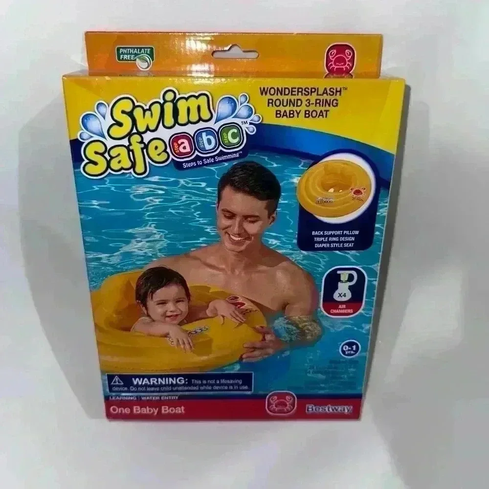 NEW! Swim Safe Wondersplash Round 3-Ring Baby Float/25.2